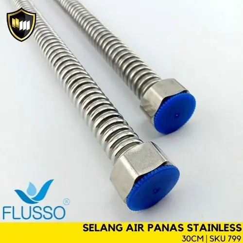 FLUSSO Selang Fleksibel Kaku Air Panas Dingin / Selang Water Heater Stainless ORIGINAL Jet 7