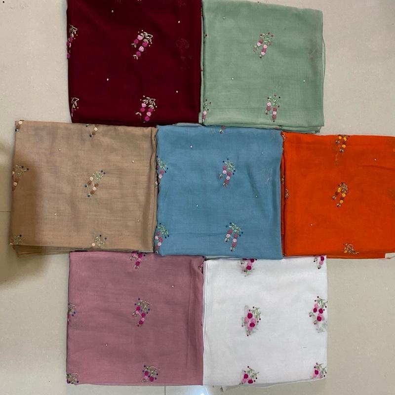 Jilbab Paris Sulam Permata Tassel Premium 3