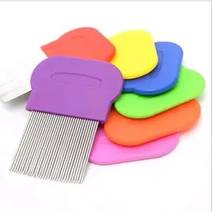 Sisir Kutu Gagang Besi - Serit Kutu dan Ketombe dengan Pilihan Warna Cerah untuk Kegunaan Sehari-hari