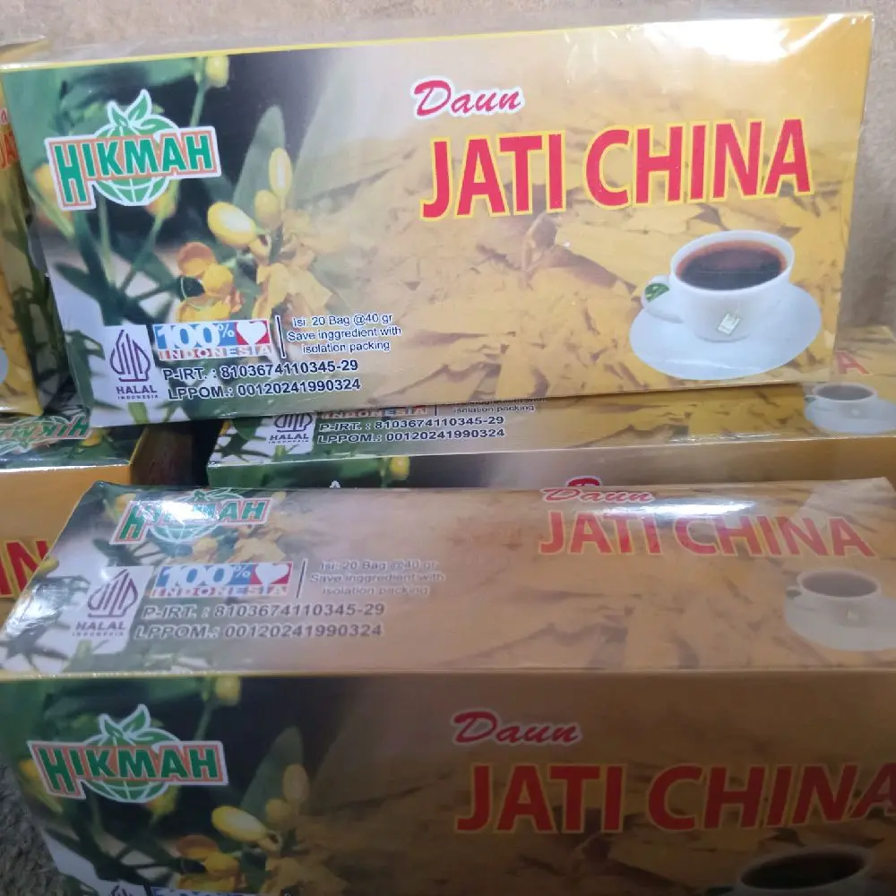 (2 BOX) Teh Celup Jati China Hikmah Teh Celup Daun Jati China Original Herbal 20bag