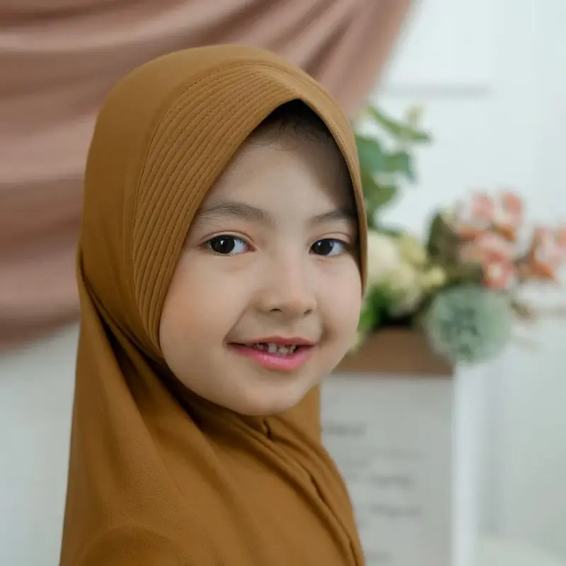 (dapat 3 jilbab) Jilbab Pad Anak Muslim hijab Anak Bayi LABUBU // Bergo Instant Anak Jersay Premium // Hijab Model LABUBU Kerudung Sekolah 3