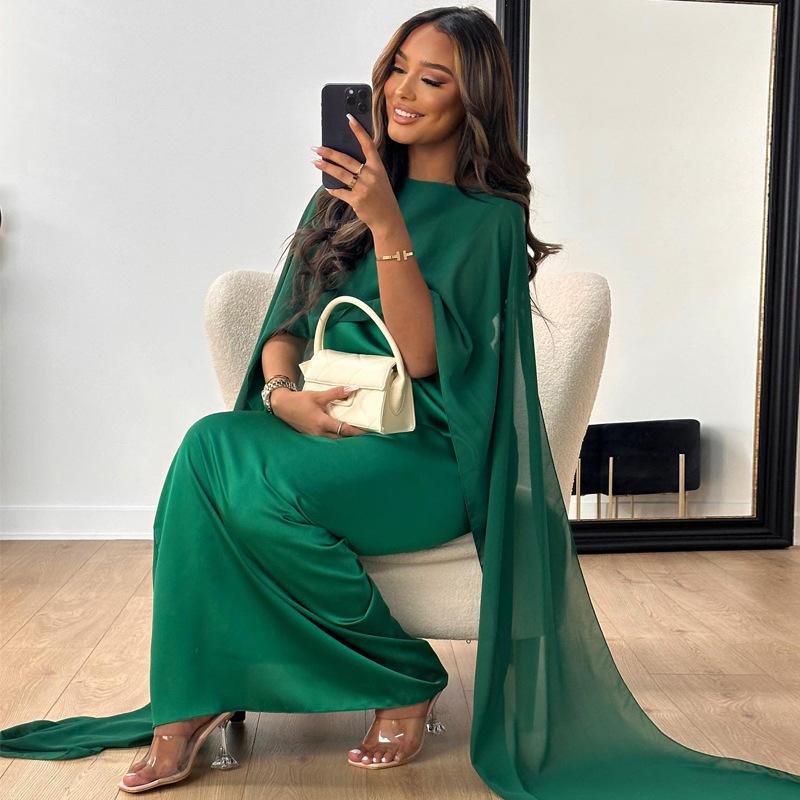 Product Introduction of Abaya Dress Muslim round Neck Loose Big Hem Chiffon Daily wear Elegant Comfort Eid Ramadan Wedding Prayer  Kaftan Jilbab  Modest fashion Islamic clothing Kain Sarong Kain Baju Kurung Asian Muslim wear Trendy Plus size Affordable New collection Women Lady 3