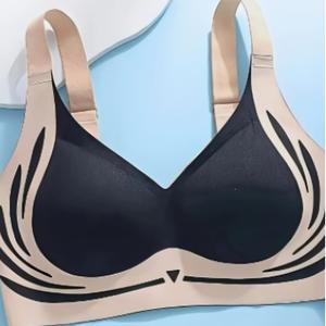 Áo Ngực Không Dây Không Đường May, 3 Gói, Dành Cho Nữ, Thiết Kế Khối Màu Thanh Lịch, Bảng Màu Sắc: Đen / Xám / Be, Chất Liệu Nylon Mềm Mại Và Co Giãn, Phong Cách Nâng Ngực Thoải Mái, Có Sẵn Trong Kiểu Dáng Nâng Ngực, Đồ Lót Thường Ngày Thời Trang, Áo Ngực