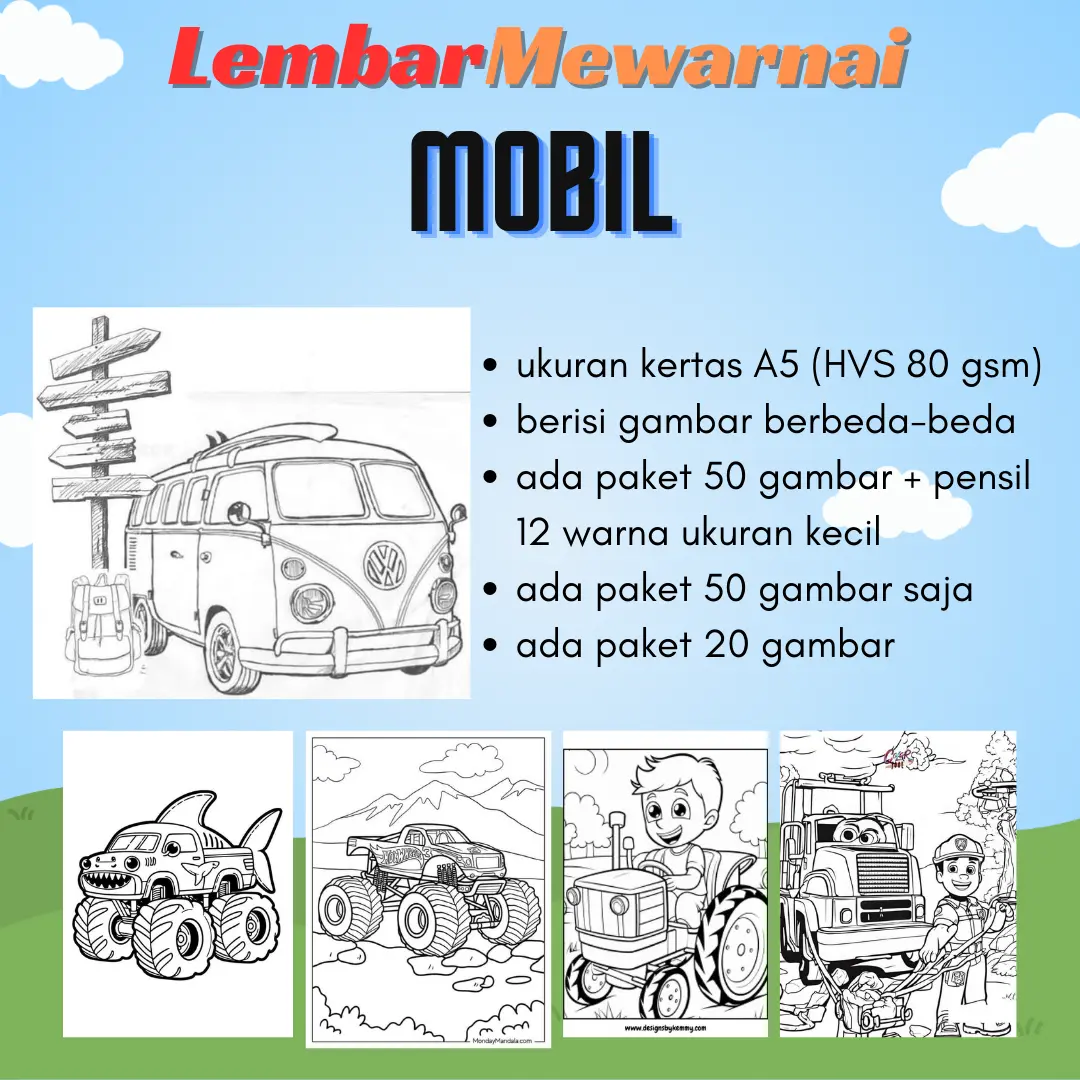 Paket Edukasi Mewarnai Anak-Anak Tema MIX Kartun Cewek Kertas HVS 80 Gram - Toys Lembar Kertas kertas  mewarnai tk