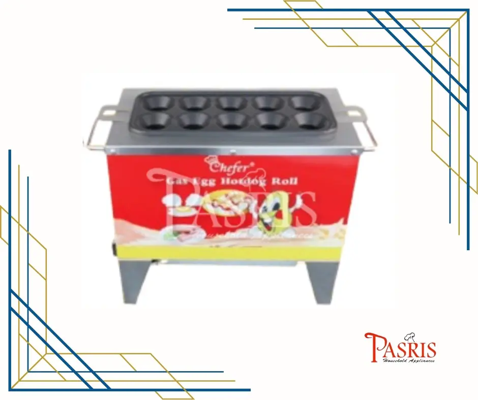 Mesin sostel “chefer”(gas) - 10 lubang Stainless + Packing Kayu