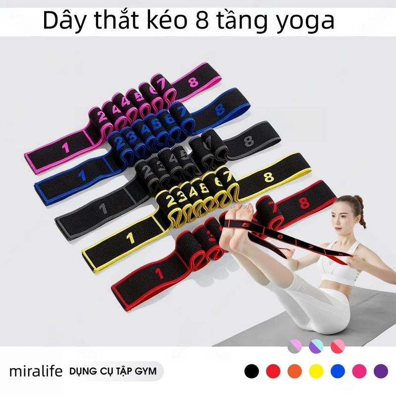HomeFold Dây Đai Kháng Lực 8 Tầng Hỗ Trợ Tập Yoga Uốn Dẻo, Tập Múa - DayYoga-8Tang