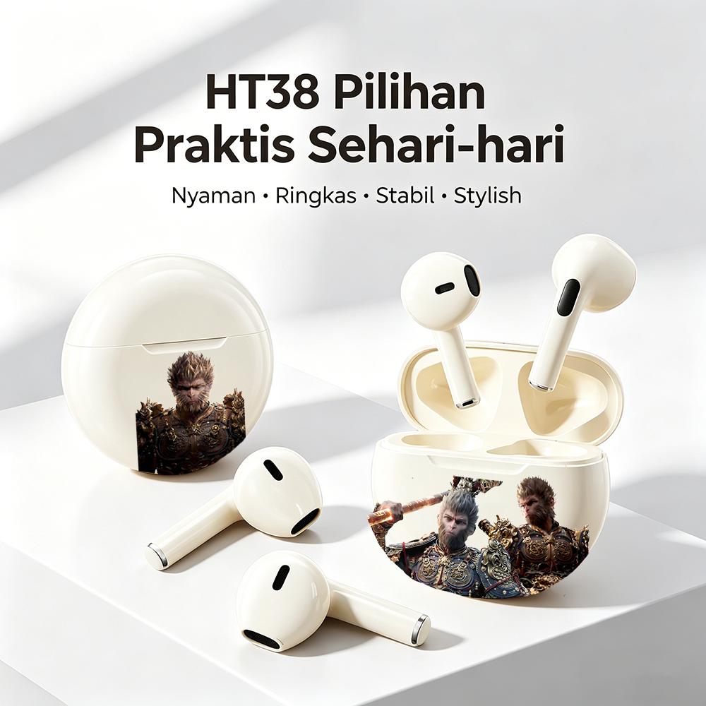 Black Myth Wukong Bluetooth TWS Earbuds Bluetooth 5.4 | Deep Bass Kuat • Baterai Tahan Lama • Panggilan Jernih • Cocok untuk Gaming, Travel, Olahraga & Panggilan Harian