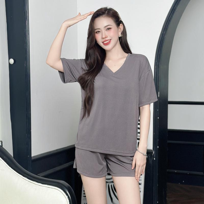 Hisexy Bộ ngủ nữ set ngủ nữ đồ bộ nữ thun tăm cao cấp co dãn 4 chiều dày dặn MS57