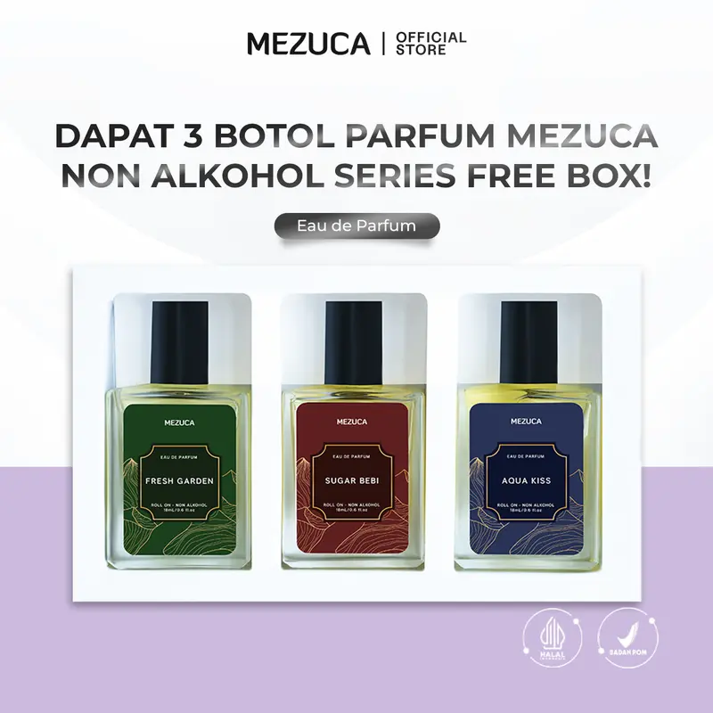 Dapat 3 Parfum Mezuca Roll On Non Alkohol Series 18mL Gratis Box Eau de Perfume Wangi Tahan Lama Unisex 0