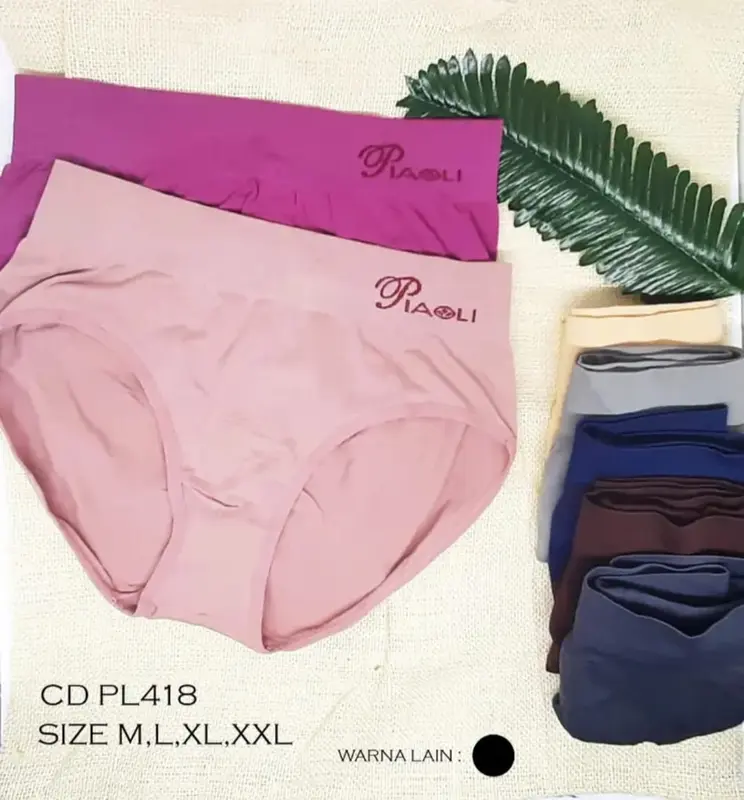 PAKE 6 PCS DAN 12 PCS Celana Dalam Wanita Kualitas Bahan Rajut PIAOLI serat bambu Motif Pendek 0