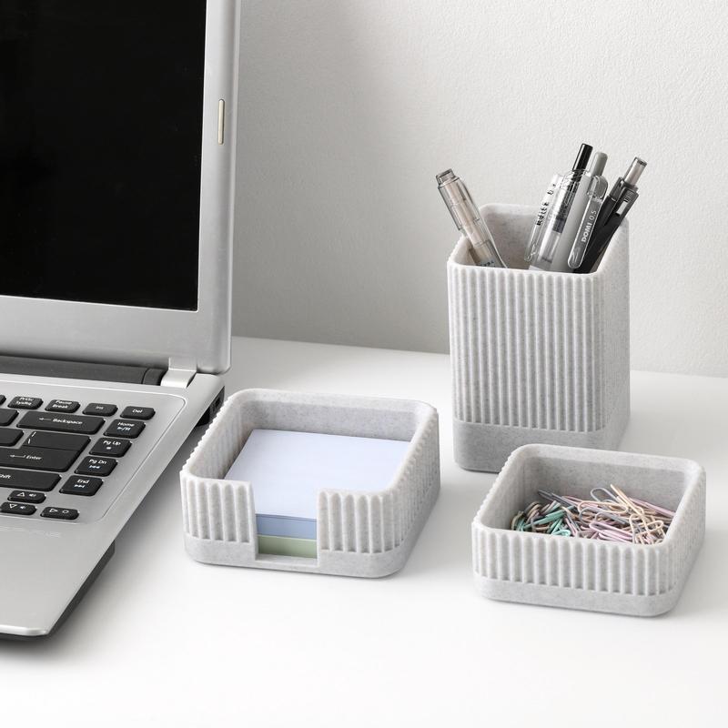 Product Introduction of Desk Organizer Set, 3 Counts/set Pen Holder & Paper Clip Storage & Sticky Note Holder, Desktop Storage Box for Office Home School 2