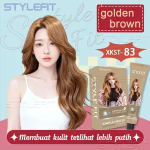 【READY STOCK】STYLEFIT Hair Dye Coklat Tea Orange 210ml - Warna Natural Sehari-hari, Tahan 1 Bulan(pewarna rambut/cat rambut/hair color/golden brown/warna hair glowing)