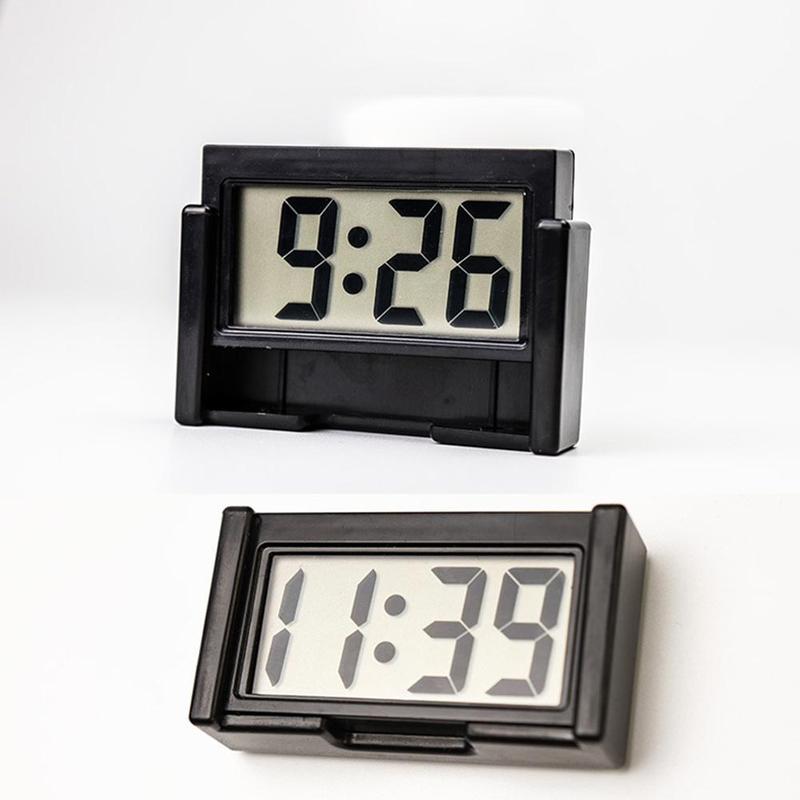 Product Introduction of Mini Electronic Digital Clock Home Furnishings Can Be Used For Car Truck Dashboard Time Practical Self Adhesive Holder Durable 41