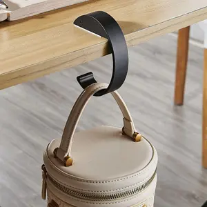 Handbag Table Hook Portable Removeable - Gantungan Tas Meja Lepas Pasang Aluminium Hitam