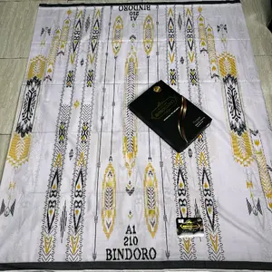 Bindoro SARUNG BINDORO KUALITAS PREMIUM Pria Muslim Dewasa Santri Motif Batik RAYON Hitam Putih / MOTIF MST