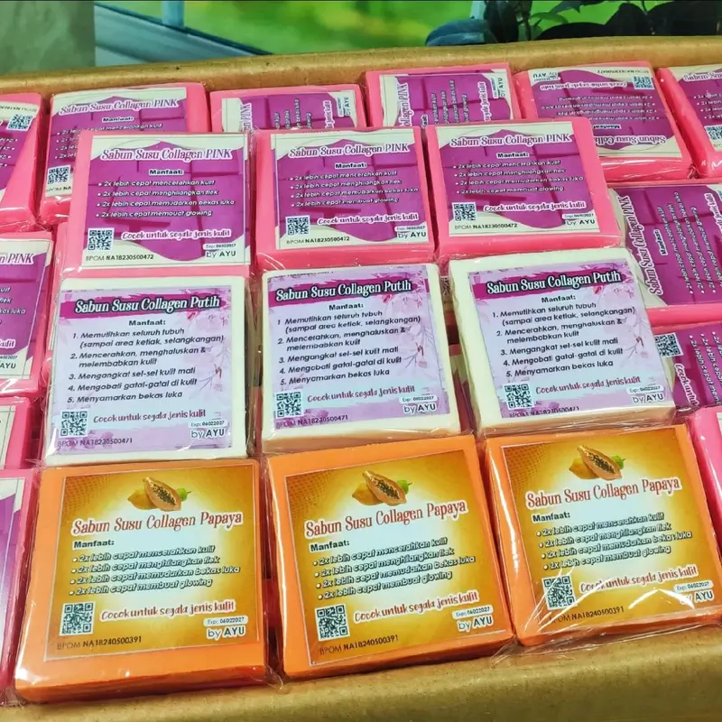 Promo 12pcs/1 Lusin  sabun susu collagen sabun pemutih memudarkan bekas luka 2
