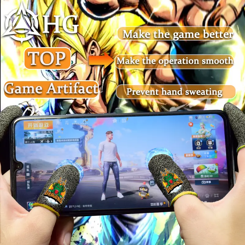 Tay Áo Ngón Tay Chơi Game, HG, Thiết Kế Dragon Ball, Chống Mồ Hôi, Thích Hợp Cho PUBG, Call of duty, Mobile Legends, Trạng Thái Sinh Tồn 6