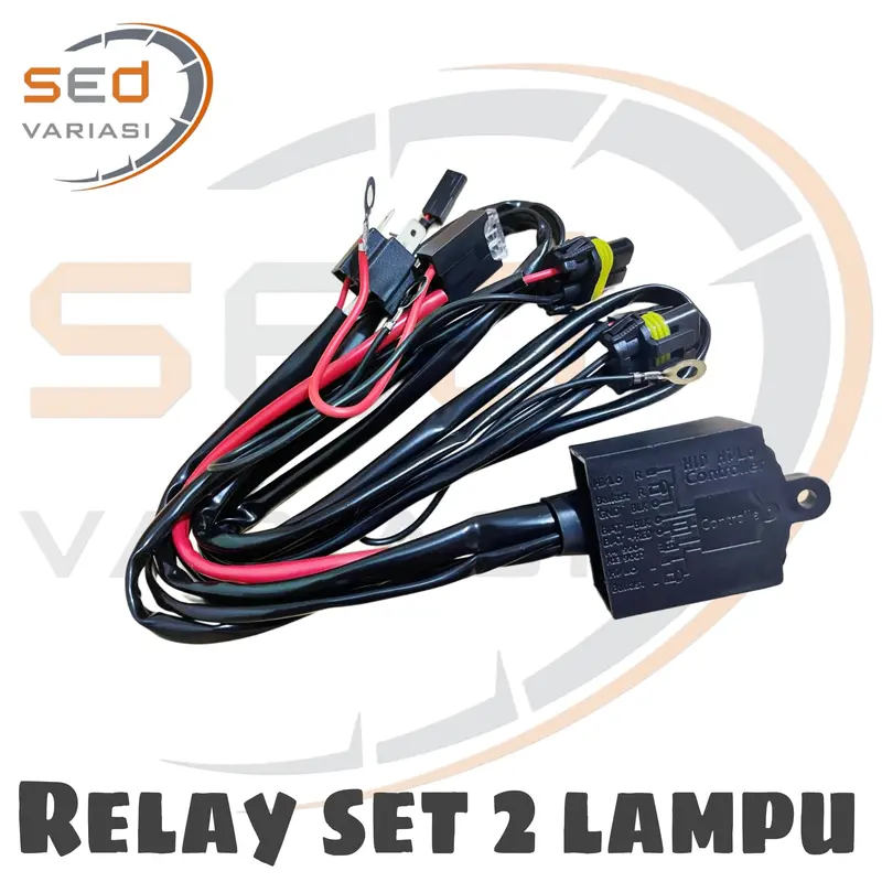 PREMIUM KABEL RELAY SET LAMPU MOTOR MOBIL LED & HID H4 HI LOW / BILED PROJECTOR 6
