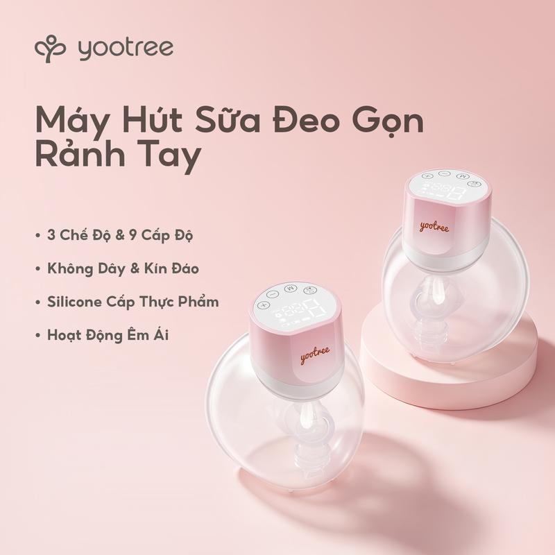 Máy Hút Sữa Rảnh Tay Không Dây yootree S12 PRO - 3 Chế Độ, 9 Cấp Độ Hút, Hoạt…