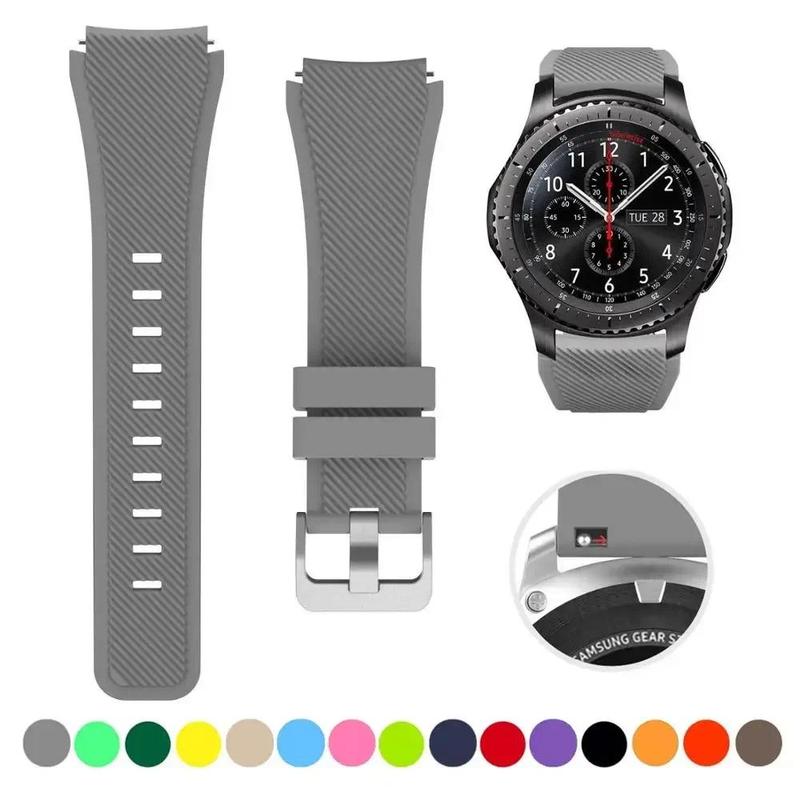 Dây đeo silicone 22 mm cho đồng hồ Huawei Watch 5/4/GT7/GT6/GT5/GT4/3/2 (46 mm), dây đeo thể thao phù hợp với Amazfit BIP Max 6, Balance 3/2 và Active Max.