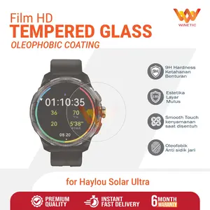 Tempered Glass Haylou Solar Ultra - 9H Ultra Clear Screen Protector Anti Gores Jam Tangan Full Screen Pelindung Layar Protector Shock