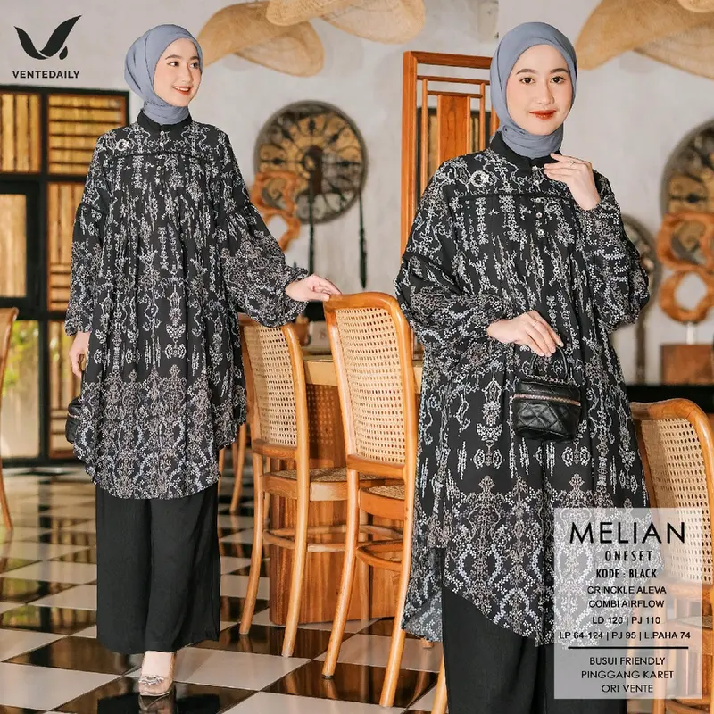 Sisol - [Beli Lokal] Melian One Set Tunik + Celana Ori Vente Daily 4