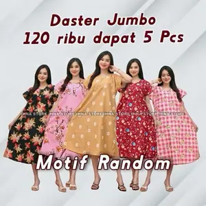Daster Jumbo 120 Ribu Dapat 5 Pcs Kekinian Bahan Katun Polimicro Tebal Awet Nyaman Motif Random Size Standar Jumbo