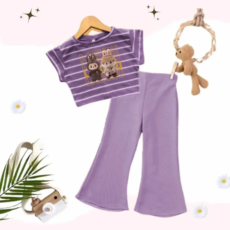 RAME'A - BAJU SETELAN LABUBU CANTIK / SETELAN ANAK PEREMPUAN 2-10 TAHUN Fashion Trendi 2025 Parsel Bayi 3
