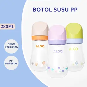 Botol Susu Bayi PPSU Food Grade Bebas BPA Mudah Dibersihkan Hadiah Untuk Bayi Baru Lahir Anti Tersedak Susu 280ML