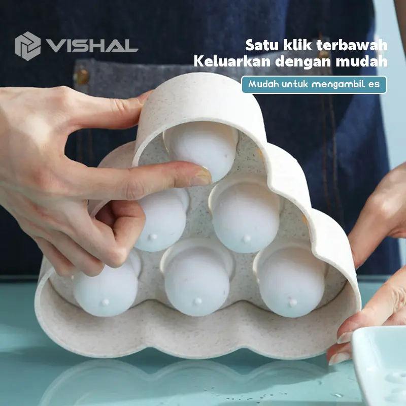 VISHAL DIY Es Batu Bulat Bola Ice Ball Maker CETAKAN ICE CREAM SILICONE PUDDING JELLY VS-37 2