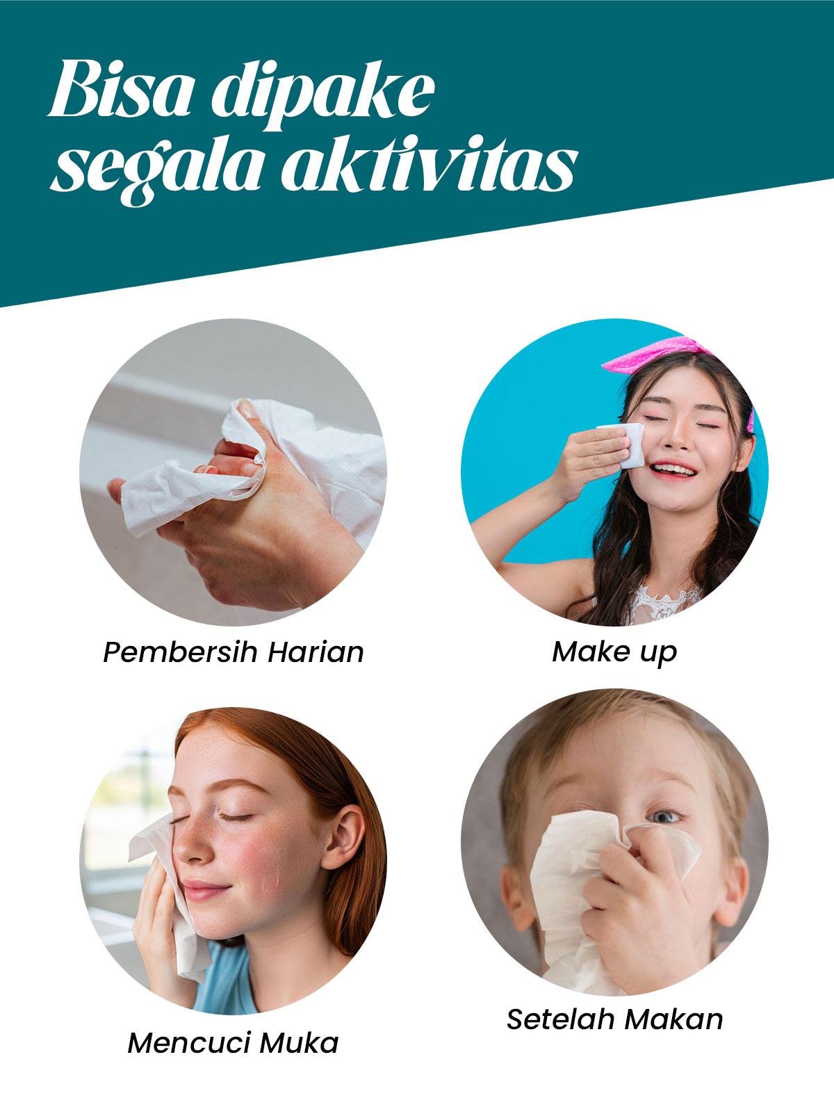 Yasmine Tisu 6 PACK 360 helai 3 ply soft facial tissue tisu serbaguna 100% Serat Alami Tidak Mengandung Bahan Kimia Aman untuk Semua Kulit