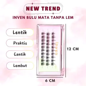 [tanpa LEM] bulu mata palsu INVEN tanpa LEM premium eyelash korean look