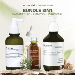 Lab On Hair Bundle 3in1 Anti Hair Fall Shampoo + Scalp Spray + Ampoule - Paket Shampo Ampoule dan Scalp Spray Anti Rontok Kering Bercabang Mempercepat Pertumbuhan Penumbuh Rambut Anti Hair Fall Shampoo Merawat Kesuburan Pertumbuhan