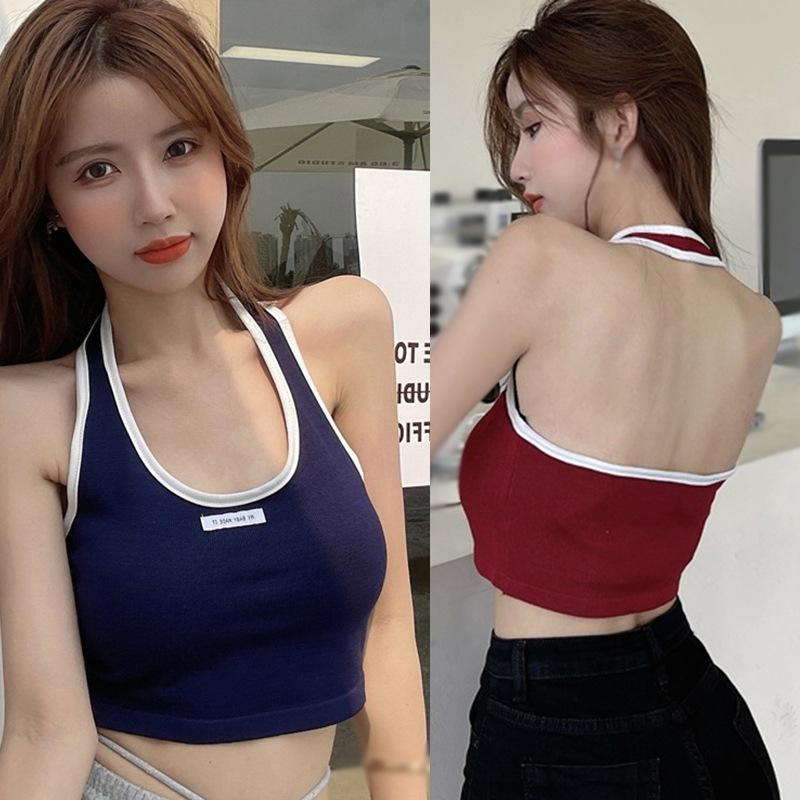 Product Introduction of Áo Vest Nữ, Gợi Cảm, Độc Đáo, Cropped Xén, Áo Ba Lỗ Dệt Kim, Có Viền Chữ 27