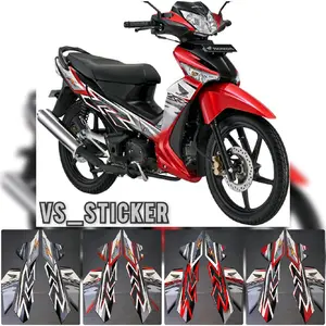 STRIPING STICKER LIST STANDART MOTOR SUPRA X 125 R 2011 Motorcycle Kendaraan