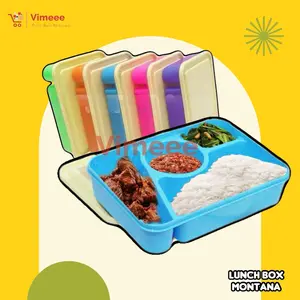 LUNCH BOX MONTANA / KOTAK MAKAN SEKAT 4 / LUNCH BOX PREMIUM / TEMPAT MAKAN KEKINIAN PREMIUM