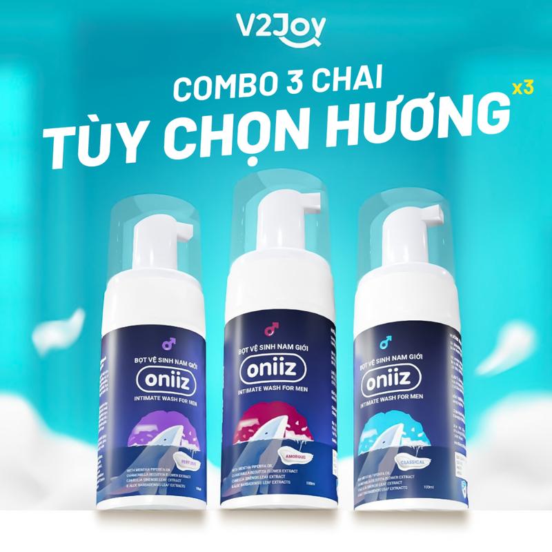  Combo Bọt vệ sinh nam giới Oniiz Dung dịch vệ sinh tạo bọt 100ml 