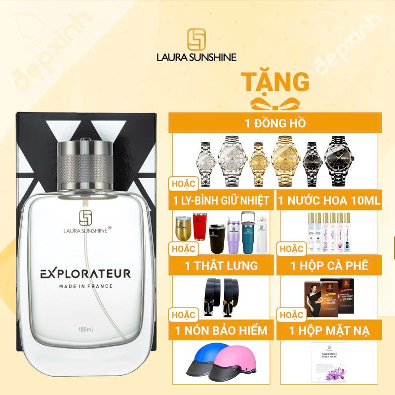 [TẶNG QUÀ] Nước hoa Nam Laura Sunshine #04 Explorateur 100ml - Độc đáo, Trẻ trung, Năng động