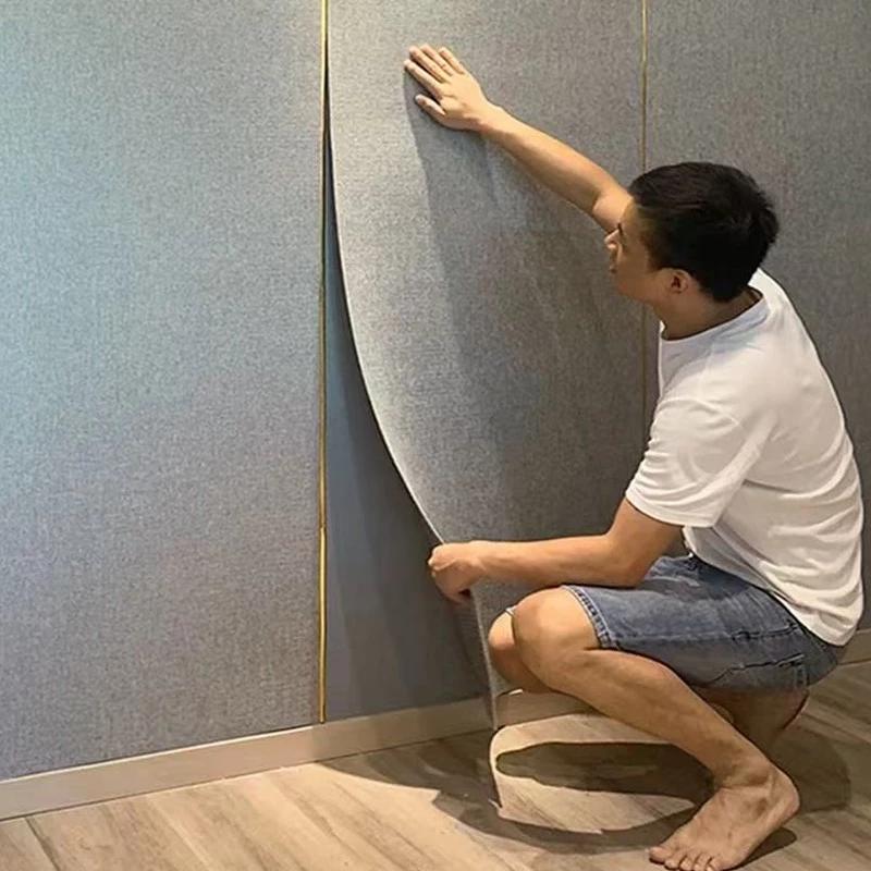 Gruper-Wallpaper foam Linen Roll Wallpaper Dinding form Dekorasi Kamar 280X50cm/2.5mm Gruper-Wallpaper foam Linen Roll Wallpaper Dinding form Dekorasi Kamar 280X50cm/2.5mm