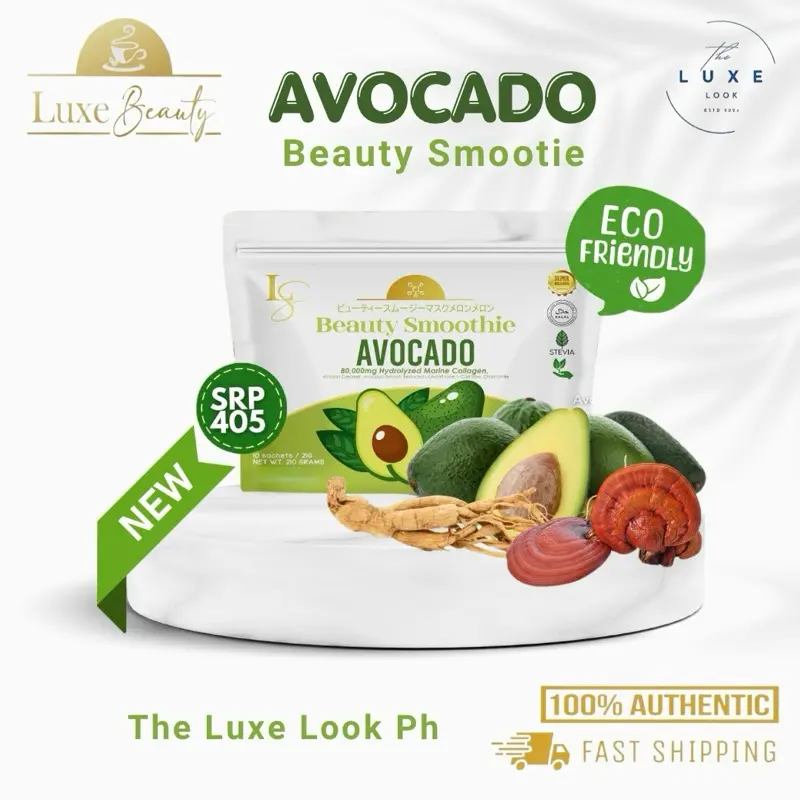 Luxe Beauty and Wellness Drink Coffee and Juices with Glutathione, L-Carnitine, Garcinia Cambogia and Collagen Pouch and Jar