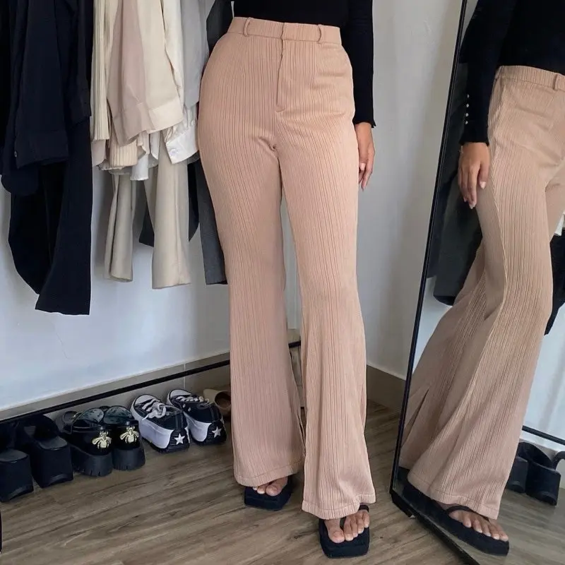 CELANA CUTBRAY KNIT WANITA  Kulot Higwaist Knit Cutbray Wanita Premium 7