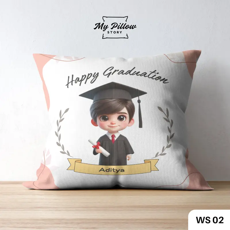 Bantal Custom Foto  Pillow Kado Graduation Wisuda 40cm Kain Lembut 1