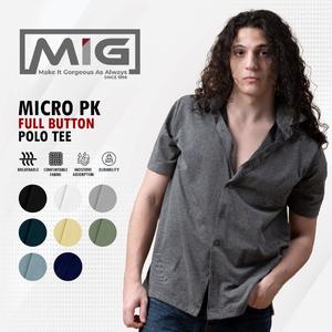 MIG 1152F Micro PK Full Buttom Polo Tee 210g Short Sleeve