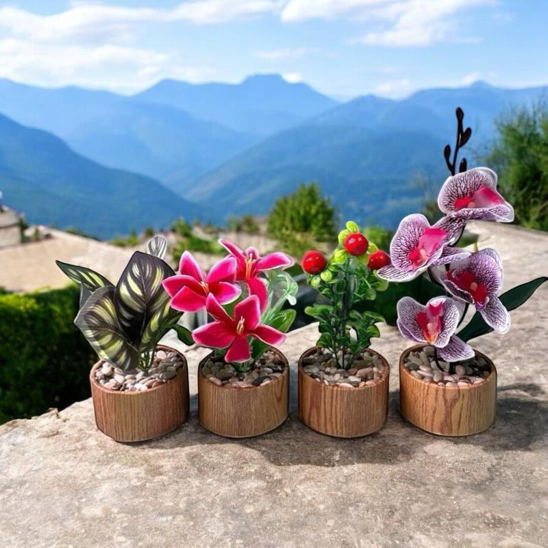 Paket Bunga 4pcs sesuai foto artificial vas aesthetic 5