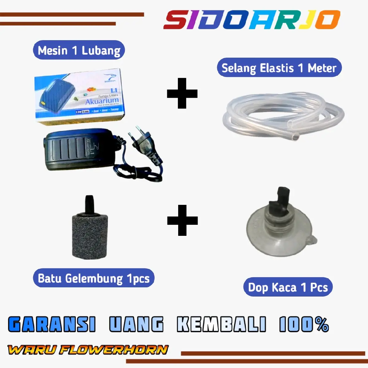 AERATOR PAKET HEMAT LENGKAP/ AERATOR GELEMBUNG UDARA AQUARIUM LUBANG 1 DAN LUBANG 2 MERK RANDOM filter