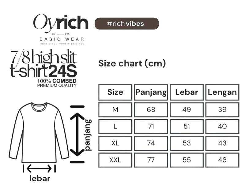 Oyrich Baju Atasan Wanita Kombinasi Lengan 7/8 Variasi list pundak dan Sablon Unik angka 9
