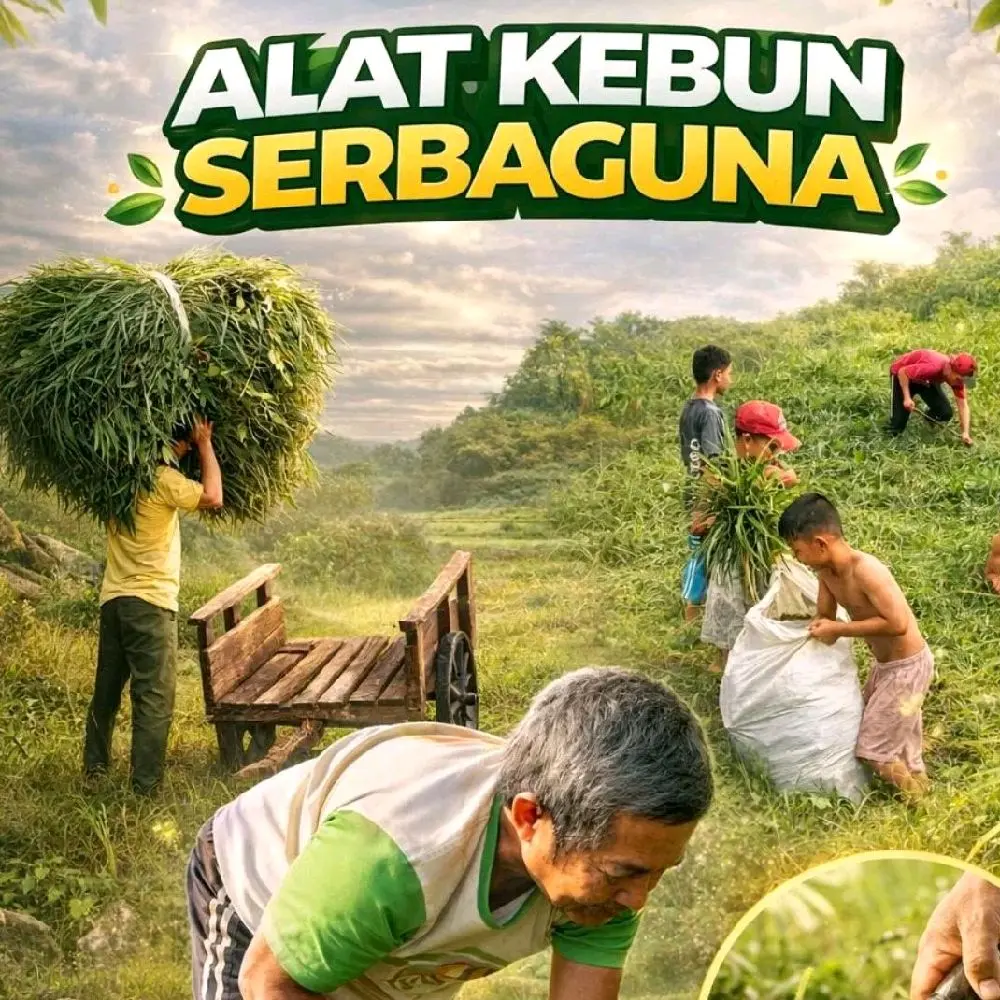 alat cari rumput cap bintang lima bahan baja asli