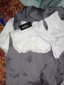 Product Review of FADFAD[ready stock] Gaun Wanita Motif Bergaris Rok Panjang Berkerah Lengan Panjang Gaya Kasual from f**5 0
