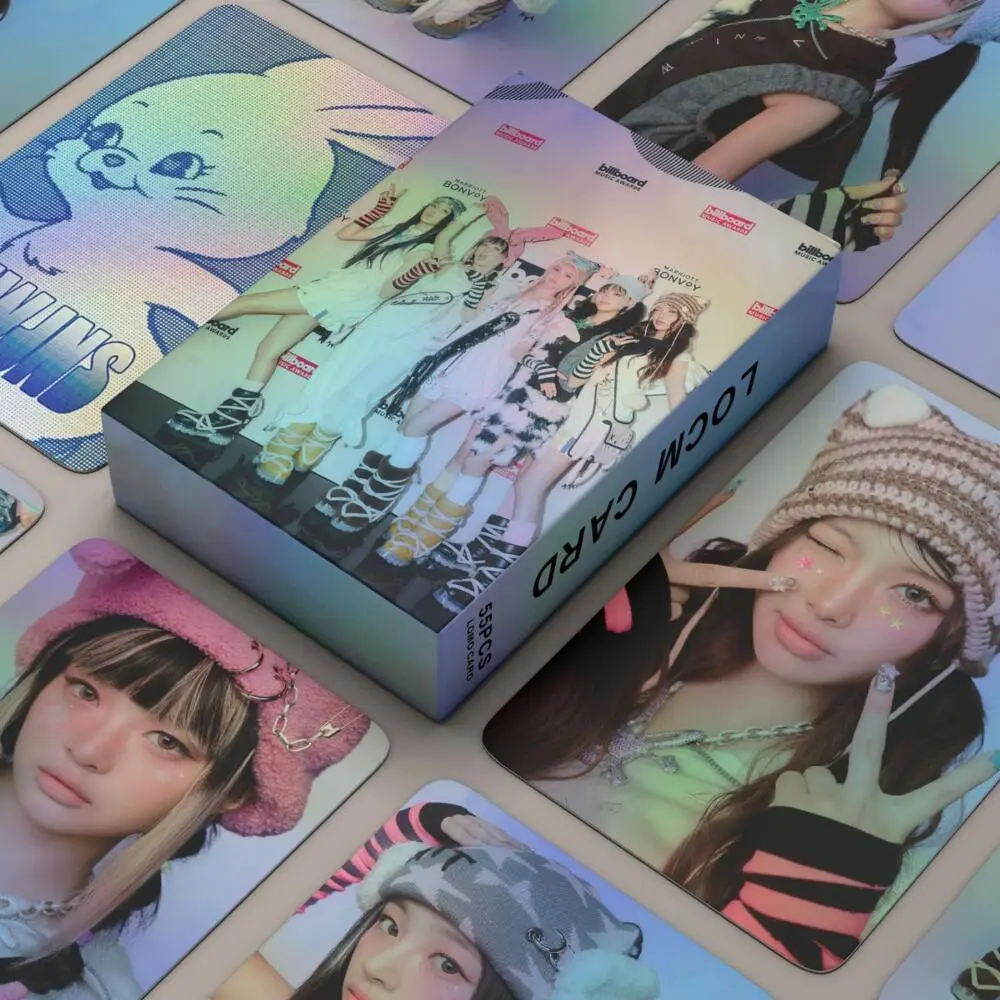 YANEN - อัลบั้มการ์ดโฮโลแกรมเลเซอร์ โฟโต้การ์ด Lomo DIY Kpop Idol (พร้อมสต็อก) 55 ชิ้น/กล่อง นิวยีนส์