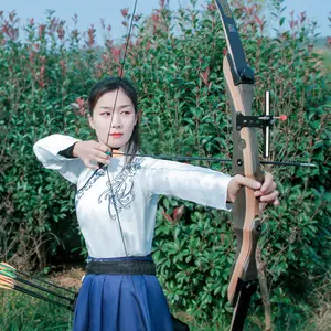 Sanlida Noble Wood Bow Set 66" 68" 70" Takedown Recurve Bow 12-38lbs RH Archery Shooting Songzu Jandao Upgrade Version